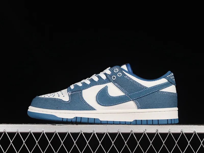 All Categories Nk SB Dunk Series Nk SB Dunk Low Low-top sneakers Cost-effective version Nk Dunk Low "Industrial Blue" Sashiko embroidery theme SB low-top sports and leisure sneakers DV0834-101